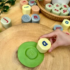 Tactile Lowercase Alphabet Stamping Stones | Durable Literacy Stampers