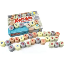 Tactile Lowercase Alphabet Stamping Stones | Durable Literacy Stampers