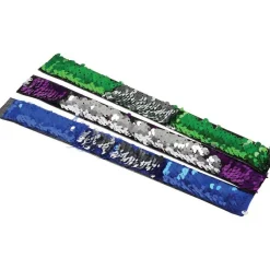 Tactile Sensory Calming Sequin Bracelets - Set of 6