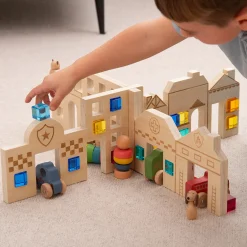 Tactile Town Discovery Dividers | Wooden Storytelling & Sensory Play Panels