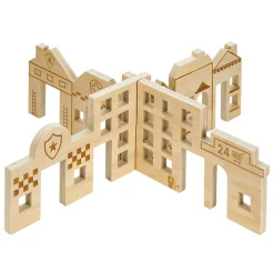 Tactile Town Discovery Dividers | Wooden Storytelling & Sensory Play Panels