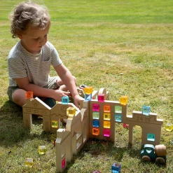 Tactile Town Discovery Dividers | Wooden Storytelling & Sensory Play Panels