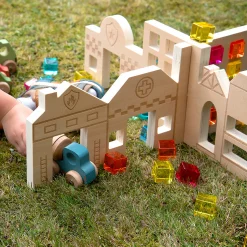 Tactile Town Discovery Dividers | Wooden Storytelling & Sensory Play Panels