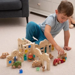 Tactile Town Discovery Dividers | Wooden Storytelling & Sensory Play Panels