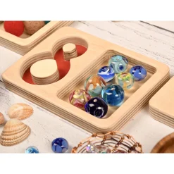 Tactile Wooden Number Trays 1–9 | Eco-Friendly Counting & Tracing Set