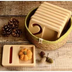 Tactile Wooden Number Trays 1–9 | Eco-Friendly Counting & Tracing Set