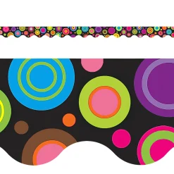 Teacher Created Resources Colorful Circles Scalloped Border Trim