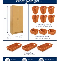 Teacher Storage with Basket Organizers