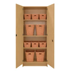 Teacher Storage with Basket Organizers
