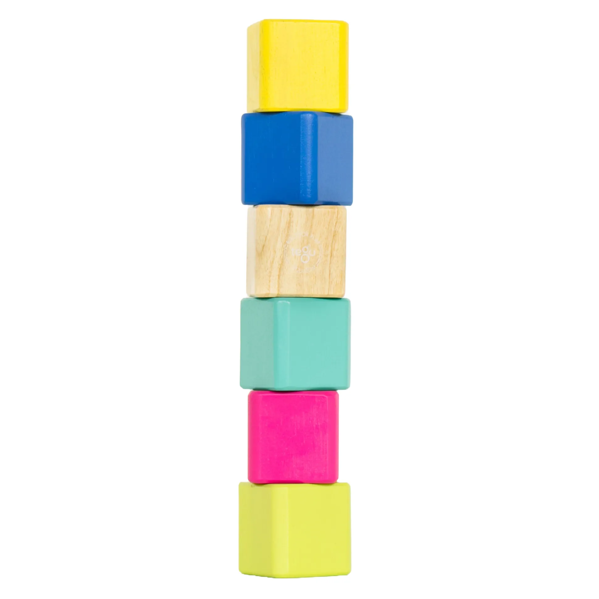 Tegu Baby's First Magnetic Blocks | Eco-Friendly 6-Piece Wooden Starter Set