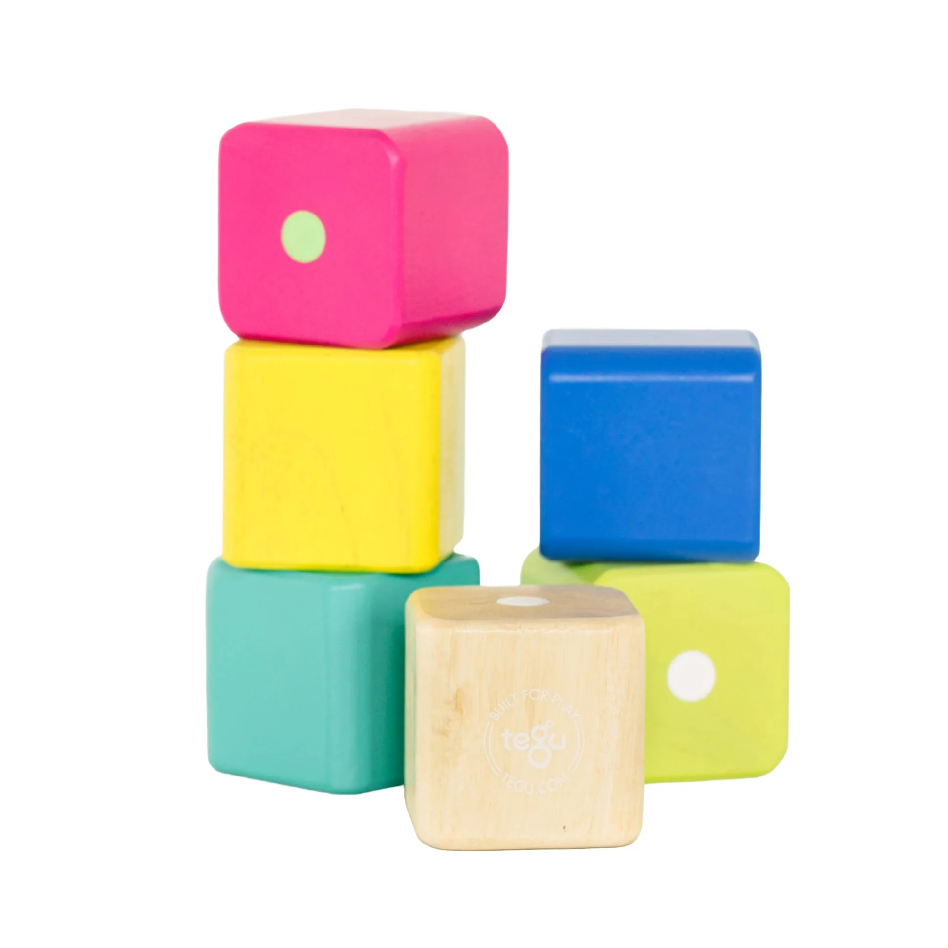 Tegu Baby's First Magnetic Blocks | Eco-Friendly 6-Piece Wooden Starter Set