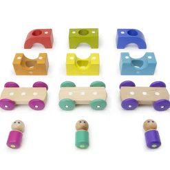 Tegu Magnetic Tram |12-Piece Set for Creative Play