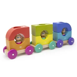Tegu Magnetic Tram |12-Piece Set for Creative Play