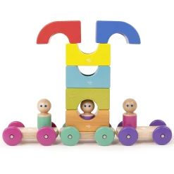 Tegu Magnetic Tram |12-Piece Set for Creative Play