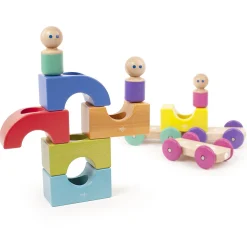 Tegu Magnetic Tram |12-Piece Set for Creative Play