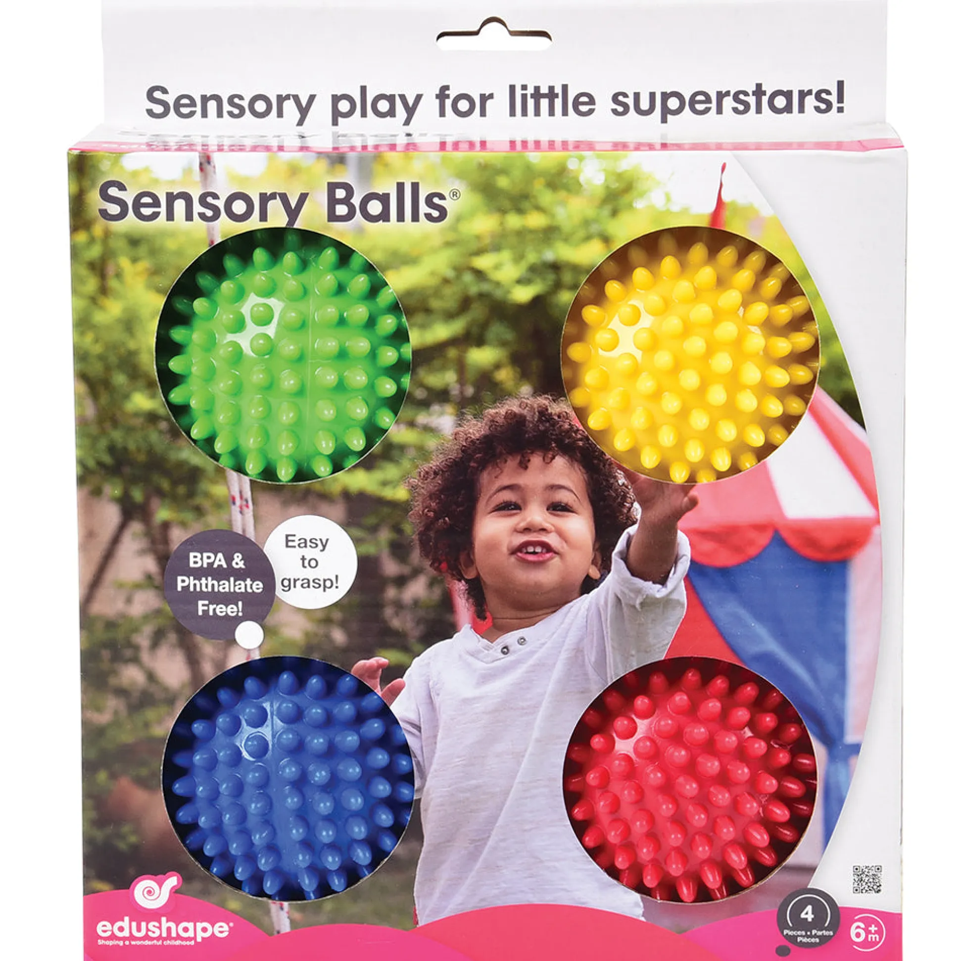 Textured Sensory Balls | Set of 4 for Tactile Exploration & Active Play