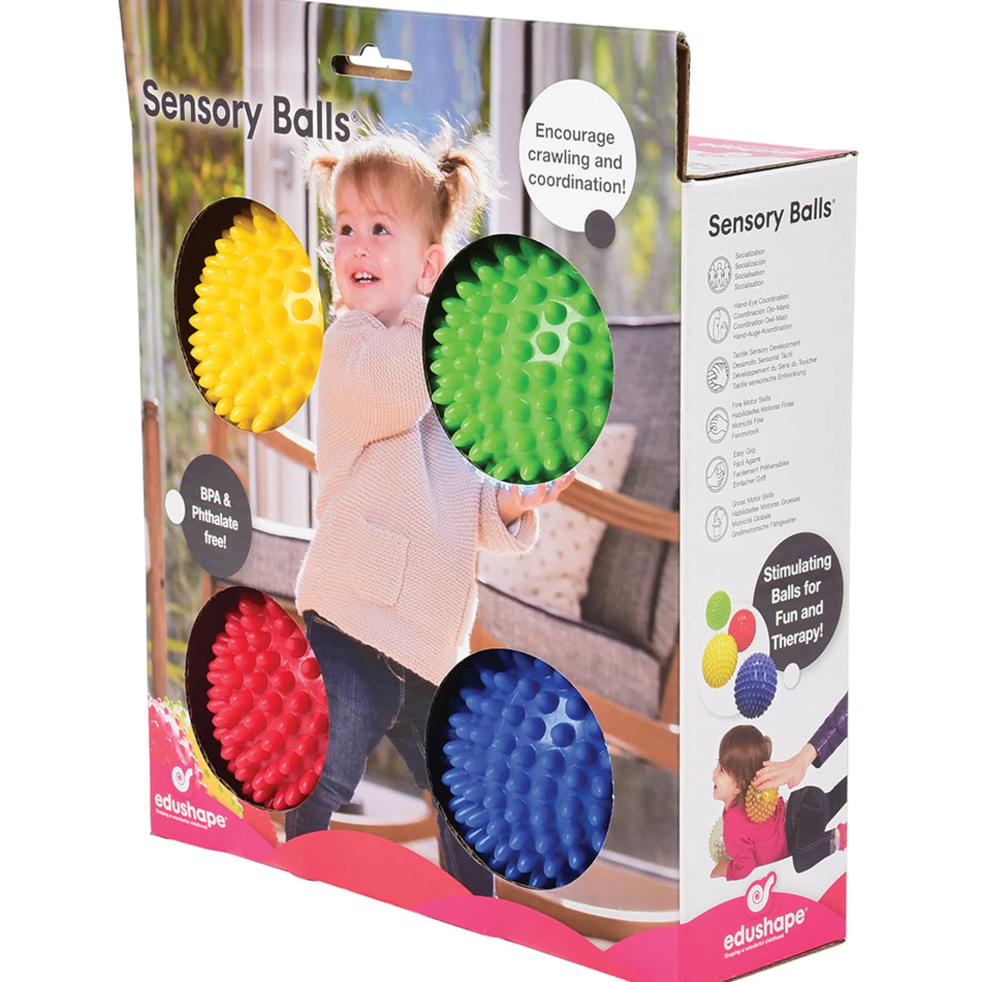 Textured Sensory Balls | Set of 4 for Tactile Exploration & Active Play