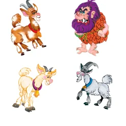 The Three Billy Goats Gruff Background & Felt Set