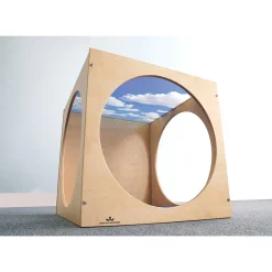 Toddler Acrylic Sky Top Play Cube | Quiet Play & Rest Cube with Shatterproof Acrylic Panel and Floor Mat