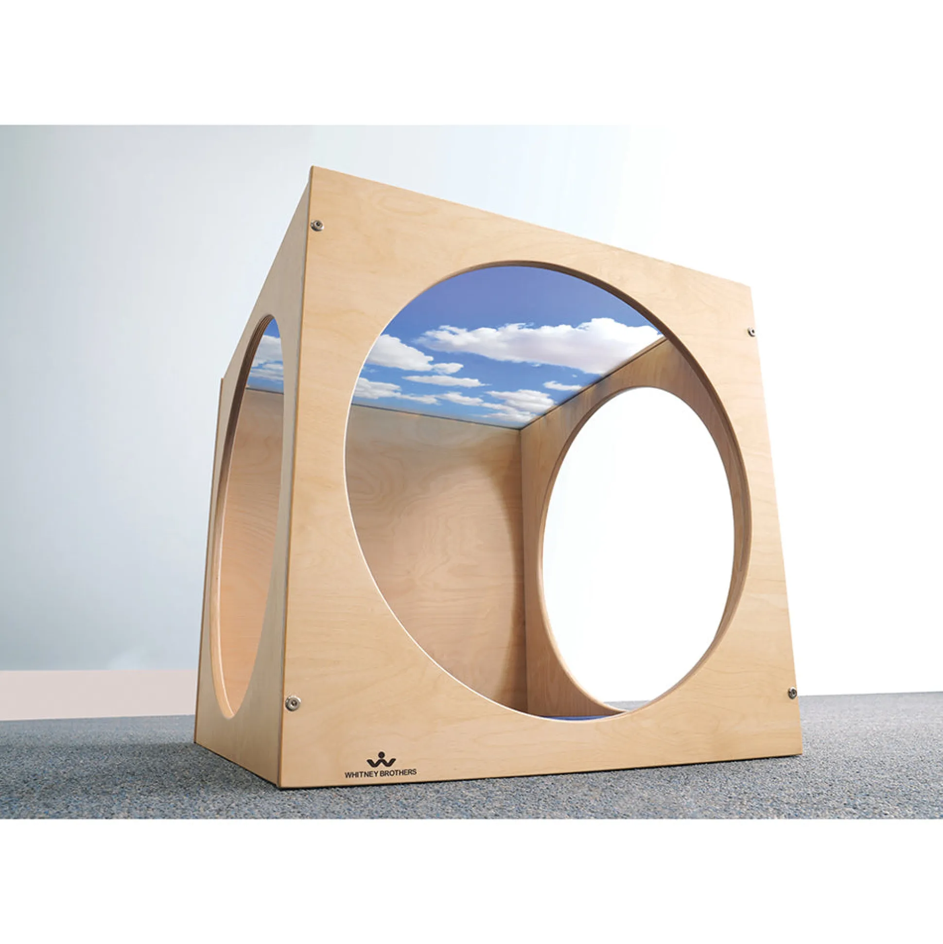 Toddler Acrylic Sky Top Play Cube | Quiet Play & Rest Cube with Shatterproof Acrylic Panel and Floor Mat