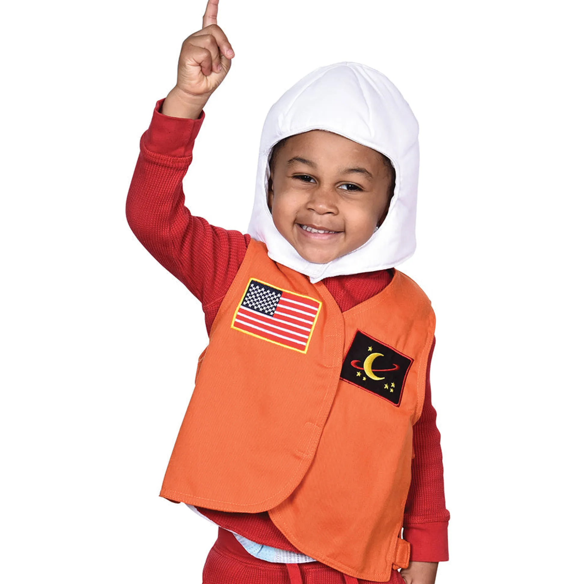 Toddler Astronaut Role-Play Vest & Helmet | Easy Slip-On with Hook & Loop Closures