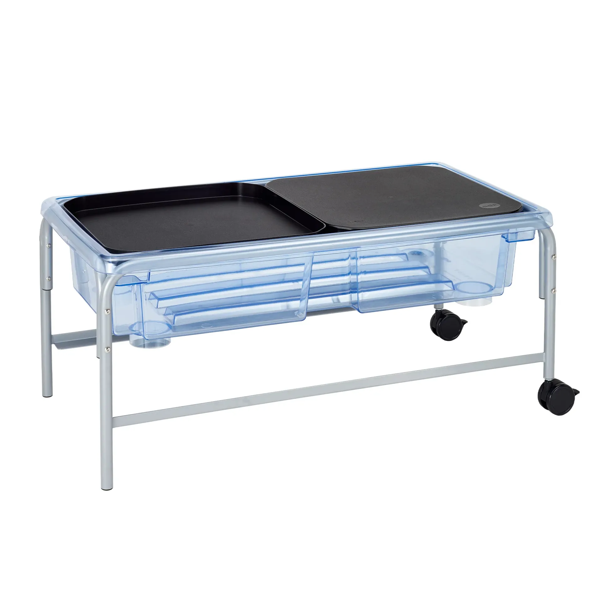 Toddler Clear-View Sand & Water Tray Set | Transparent Sensory Table with Stand & Lids