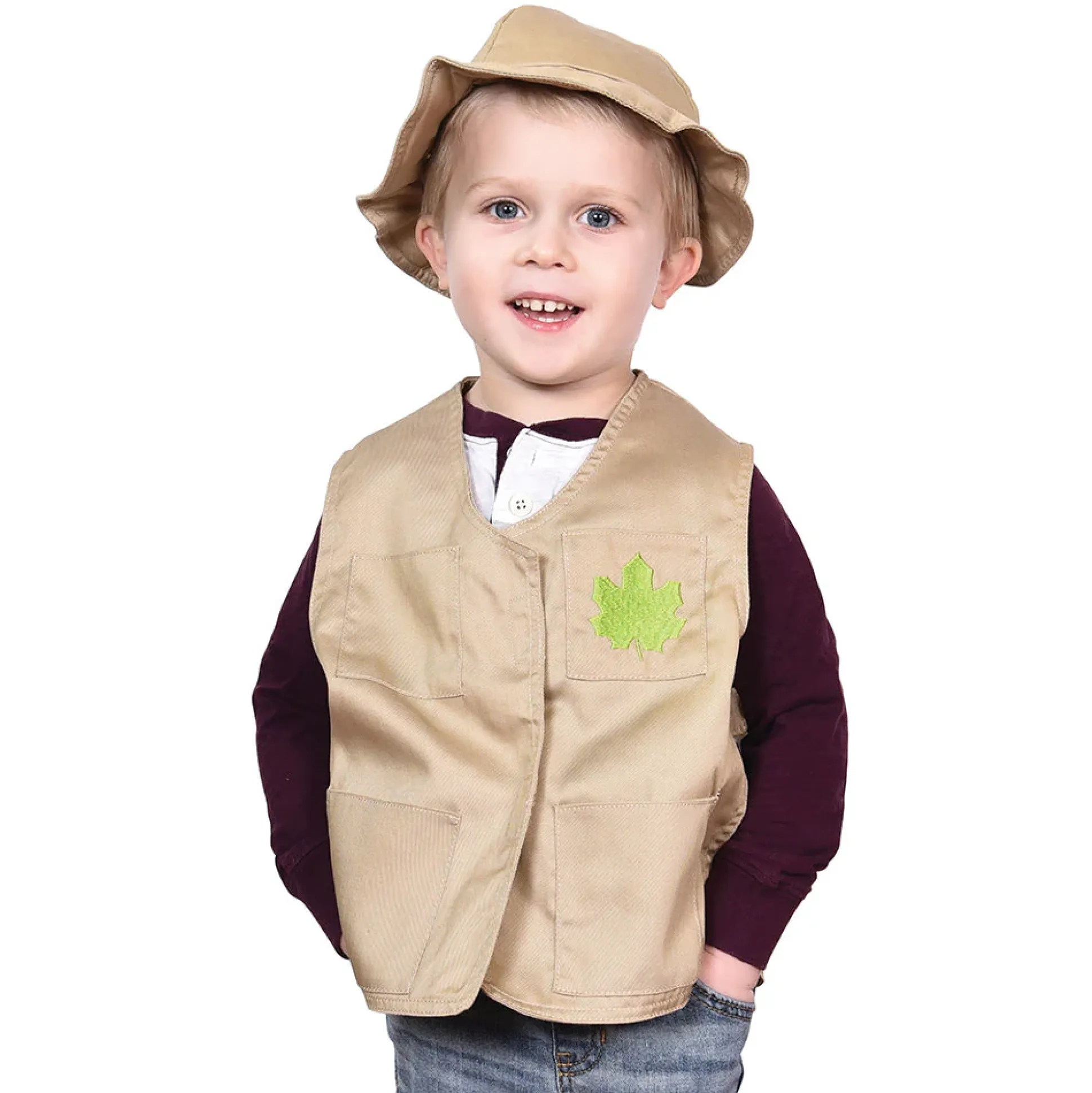 Toddler Dress-Up Vests & Hats Collection: Role-Play Set of 5 | Astronaut, Chef, Farmer, Nature Explorer & Pilot