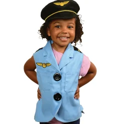Toddler Dress-Up Vests & Hats Collection: Role-Play Set of 5 | Astronaut, Chef, Farmer, Nature Explorer & Pilot