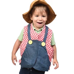 Toddler Farmer Role-Play Vest | Easy Slip-On with Hook & Loop Closures