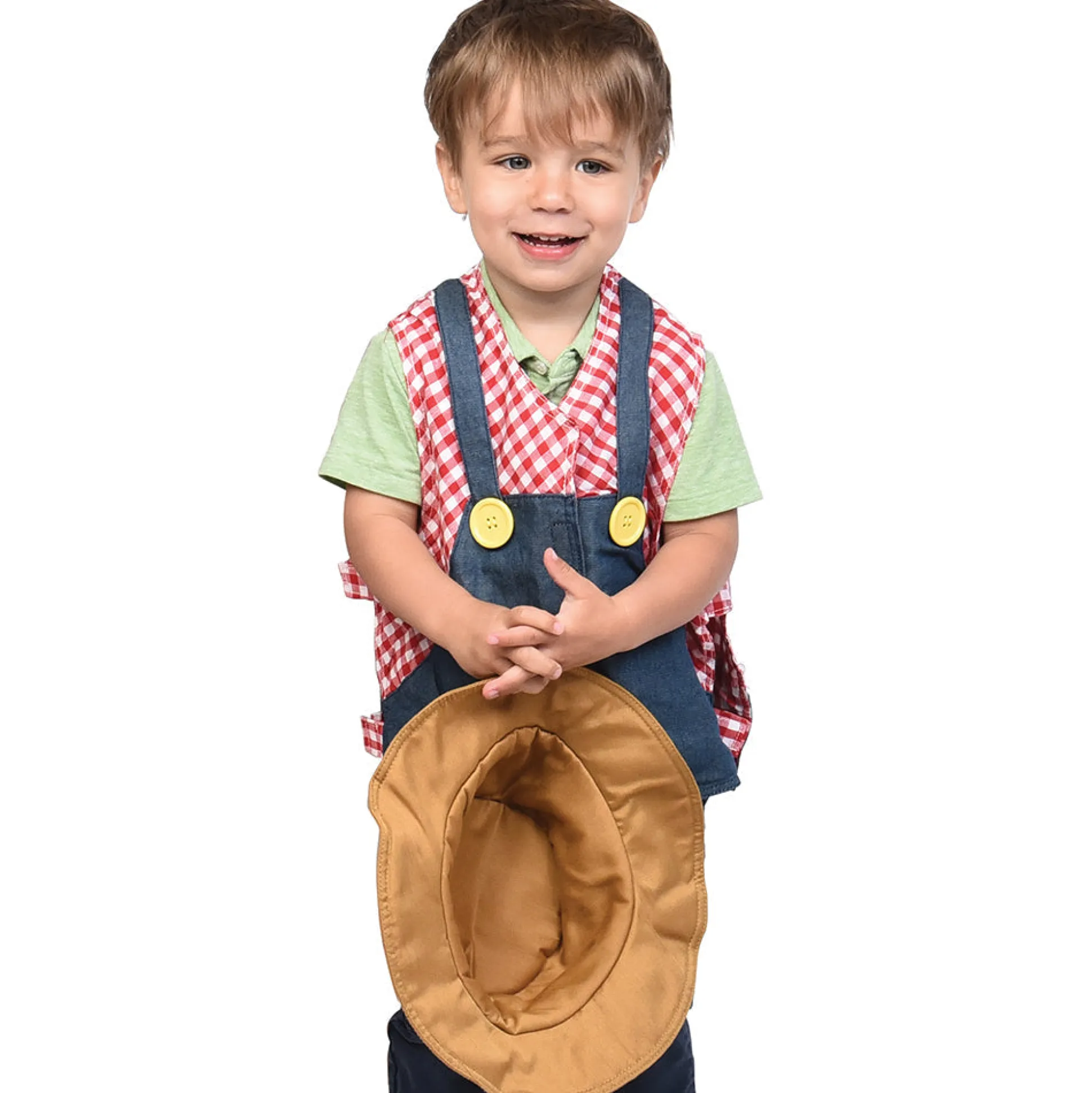 Toddler Farmer Role-Play Vest | Easy Slip-On with Hook & Loop Closures
