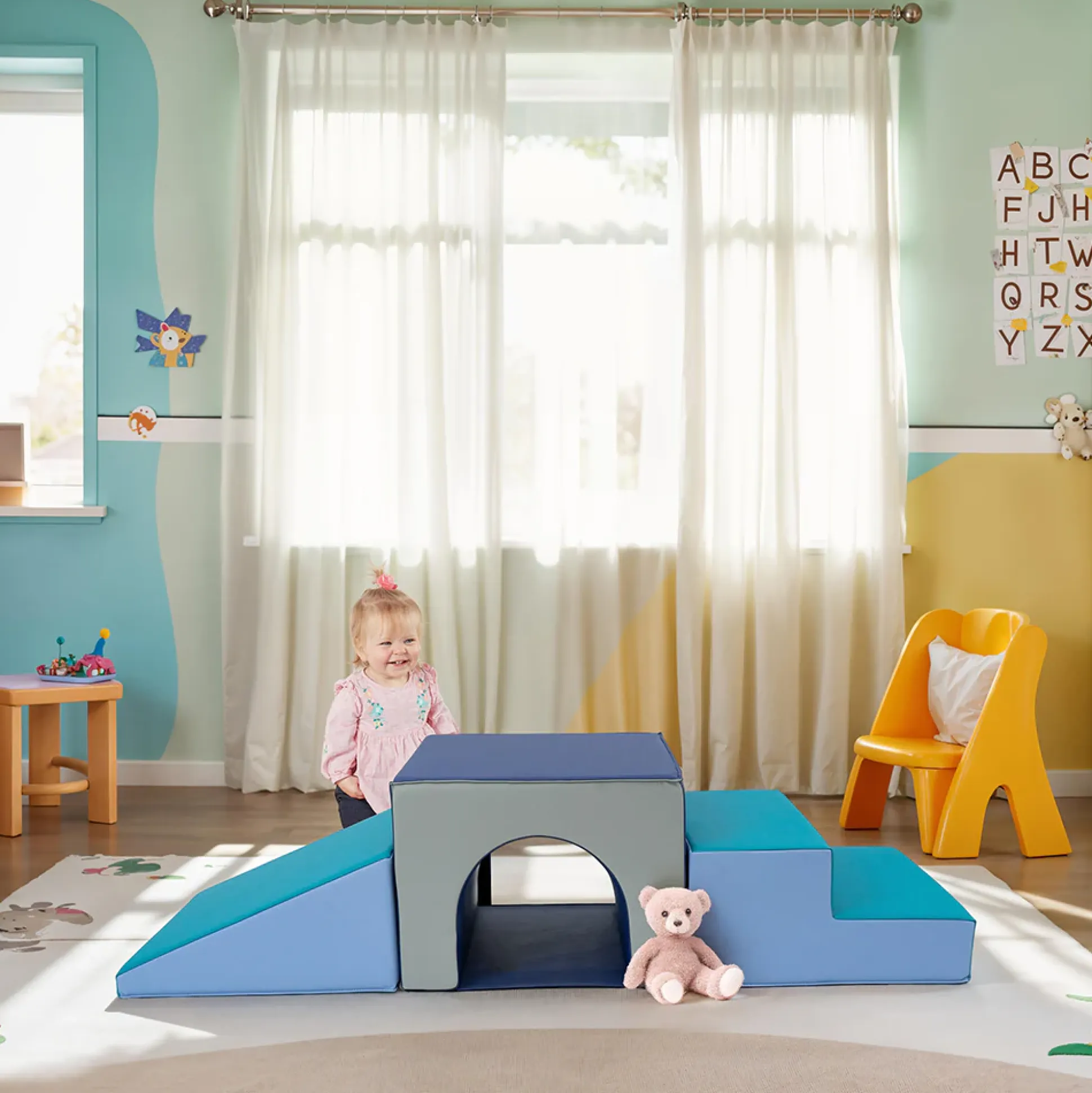 Toddler Gross Motor Play Zone | 8-Piece PlayForms Climber & Crawling Mat Activity Set