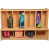 Toddler Locker Unit with Cubbies, Seat & Coat Hooks