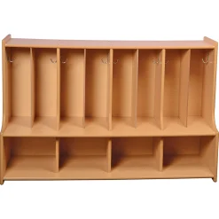 Toddler Locker Unit with Cubbies, Seat & Coat Hooks
