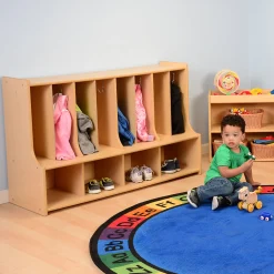 Toddler Locker Unit with Cubbies, Seat & Coat Hooks