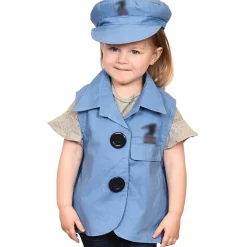 Toddler Mail Carrier Role-Play Vest & Hat | Easy Slip-On with Hook & Loop Closures