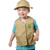 Toddler Nature Explorer Role-Play Vest & Hat | Easy Slip-On with Hook & Loop Closures