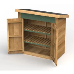 Toddler Outdoor Storage Shed | Child-Sized Wooden Learning & Math Materials Organizer