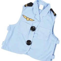 Toddler Pilot Role-Play Vest & Hat | Easy Slip-On with Hook & Loop Closures