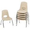 Toddler 10" Sand Stack Chairs 2-Piece Set | Durable, No-Snag Classroom Seating