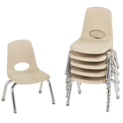 Toddler 10" Sand Stack Chairs 2-Piece Set | Durable, No-Snag Classroom Seating