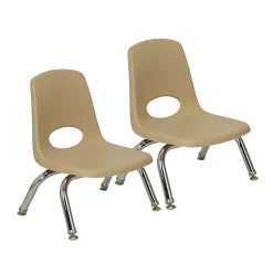 Toddler 8" Sand Stack Chairs 2-Piece Set | Easy-Clean, No-Snag Classroom Seating