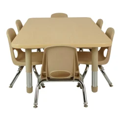 Toddler 8" Sand Stack Chairs 2-Piece Set | Easy-Clean, No-Snag Classroom Seating