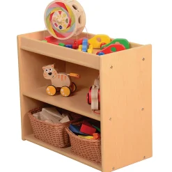 Toddler Supportive Two-Shelf Storage Unit | Low Baltic Birch Organizer