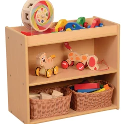 Toddler Supportive Two-Shelf Storage Unit | Low Baltic Birch Organizer