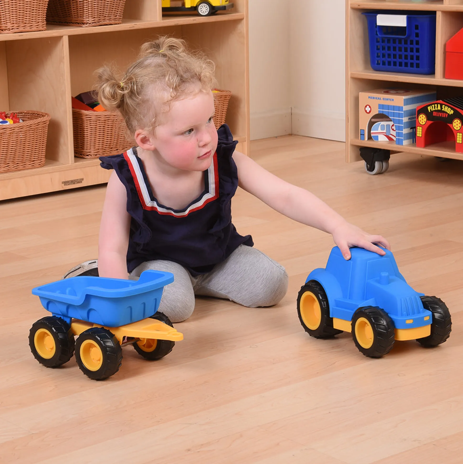 Toddler Tough Truck with Trailer | Classroom-Grade Construction Vehicle for Early Learners