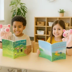 Toot & Puddle Storytime Puppet Set | 2 Hardcover Books & Plush Pig Puppets