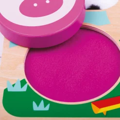Touch and Feel Farm Puzzle | Wooden Sensory Shape Sorter with Textured Animal Pieces