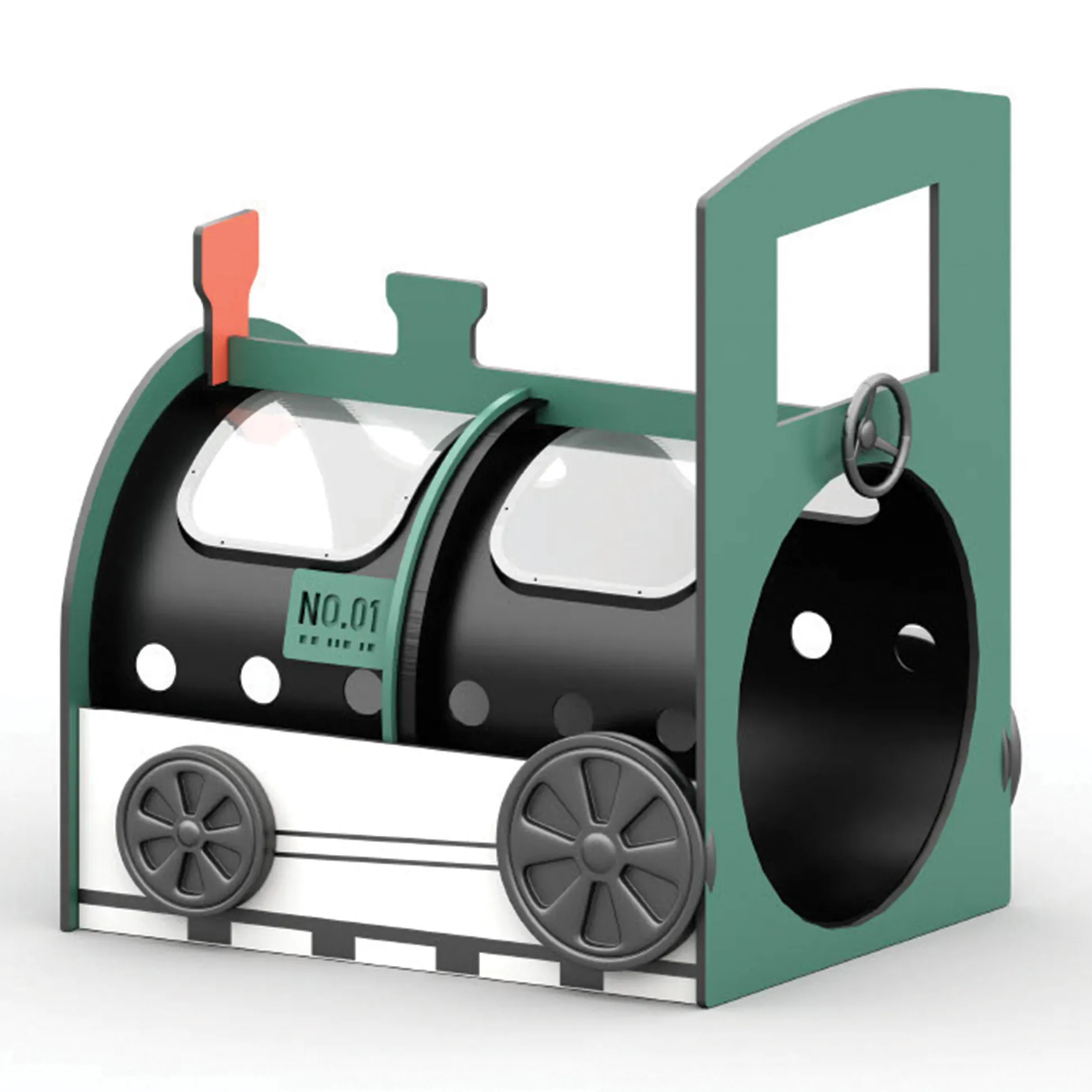 Train Engine Themed Tunnel | Playground Crawl Tunnel for Ages 2-5