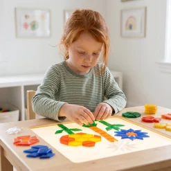 Translucent Light Table Pattern Blocks | 147-Piece Creative STEM Learning Set