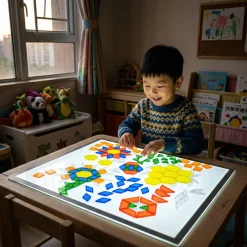 Translucent Light Table Pattern Blocks | 147-Piece Creative STEM Learning Set